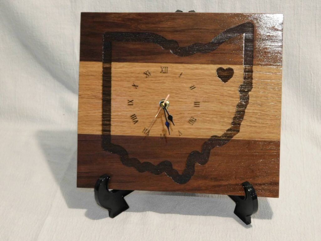 Ohio Shaped Clock
